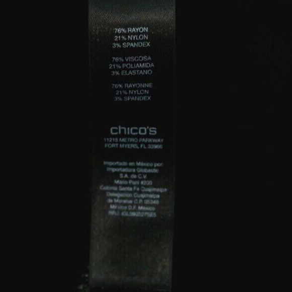 Chico's 3 Size XL Black So Slimming Harper Pull On Stretch Waist Knit Leggings - Picture 4 of 7